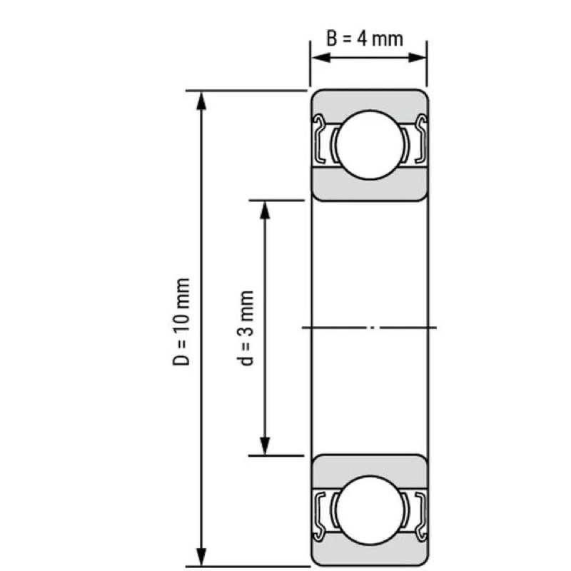 Ball Bearing 623ZZ Sealed Laher 3x10x4mm