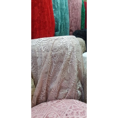 Kain Brukat Katun / bahan Brokat / cocok untuk dress seragaman setelan kebaya dll TERBARU