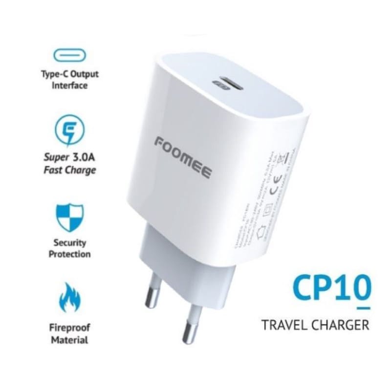 A - Foomee CP10 Travel Charger Type-C Output Interface PD3.0