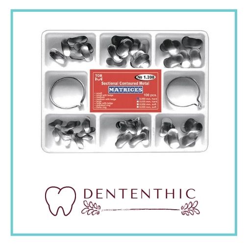 Dental Sectional Contoured Matrix Metal Ginjal Band Wedges