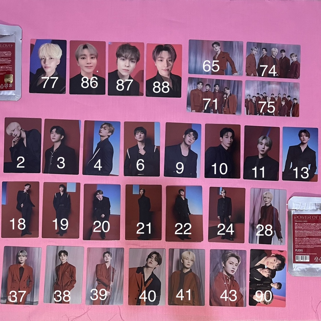 READY OFFICIAL PHOTO CARD SEVENTEEN (Official Treading Card Set SEVENTEEN Power Of Love Tour Merch)
