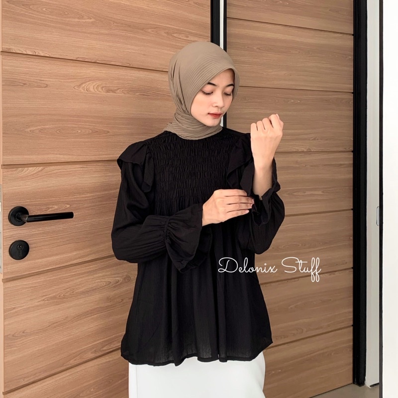 Smock crinkle blouse