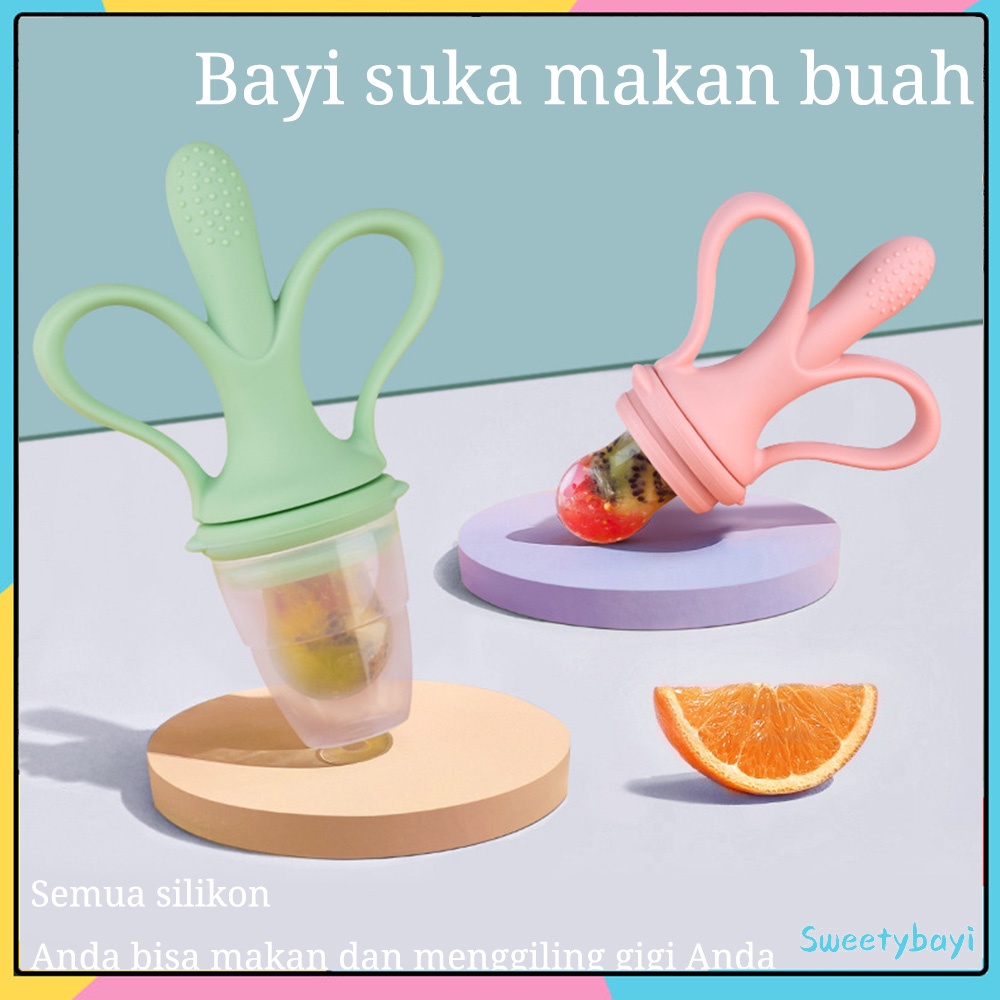 Sweetybayi 2 in 1 gigitan bayi + empeng bayi / dot buah bayi teether bayi