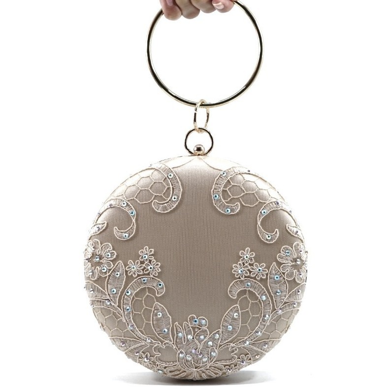 Waiwai Tas Pesta Wanita Model Bulat Mewah 18756 Import Clutch