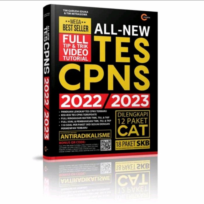 

PROMO TERMURAH BUKU ALL-NEW TES CPNS 2022/2023 BEST SELLER CMEDIA KPL284