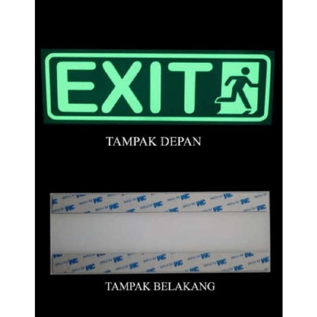 JALUR EVAKUASI/EXIT SIGN (GLOW IN THE DARK)