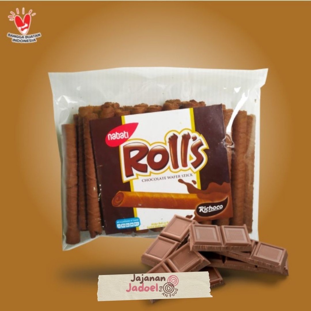 

MURAH Richoco Rolls Stick Wafer Coklat - Snack Ori Kiloan