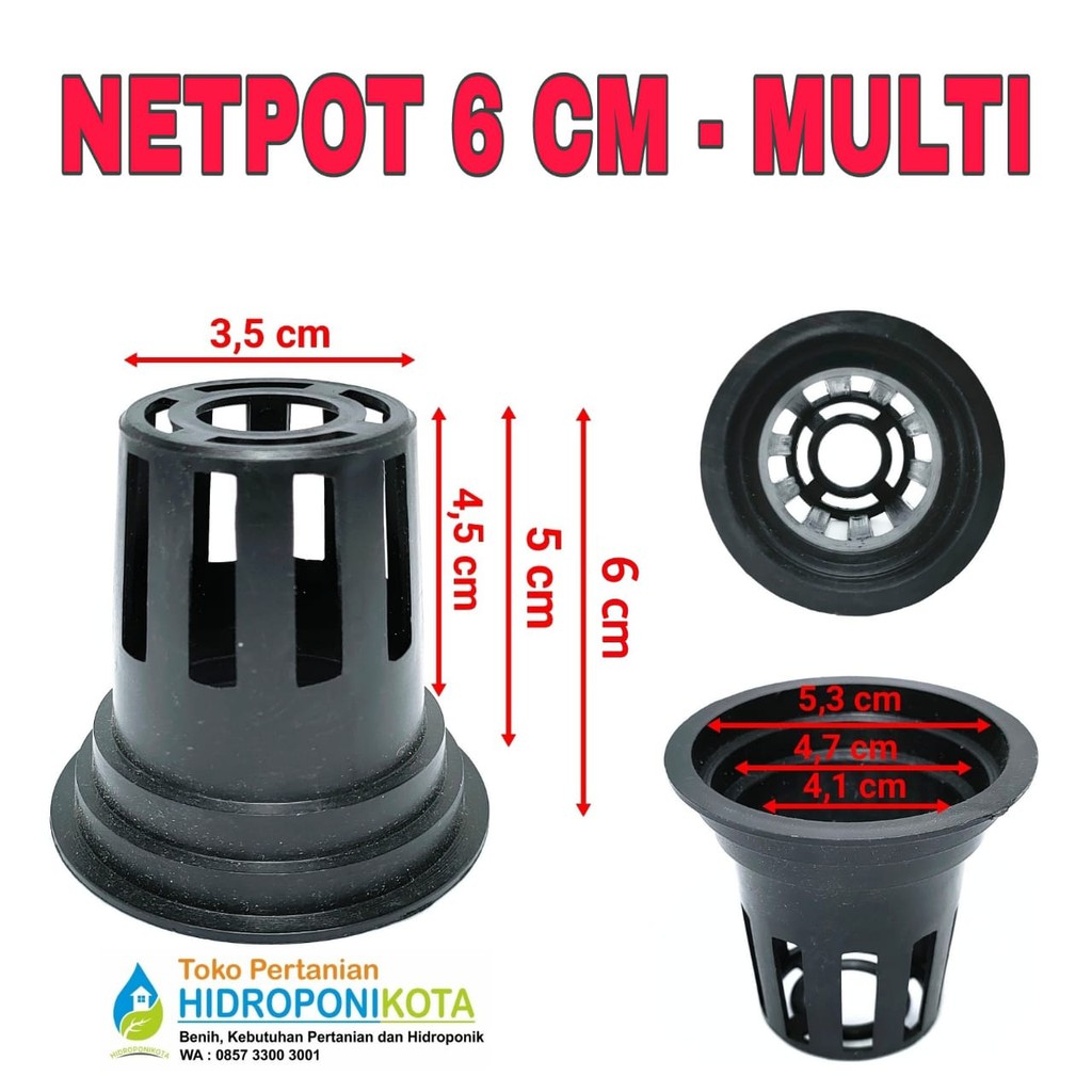 MURAH - netpot hidroponik - netpot 5 cm - netpot 6 cm - netpot 7 cm - netpot multi