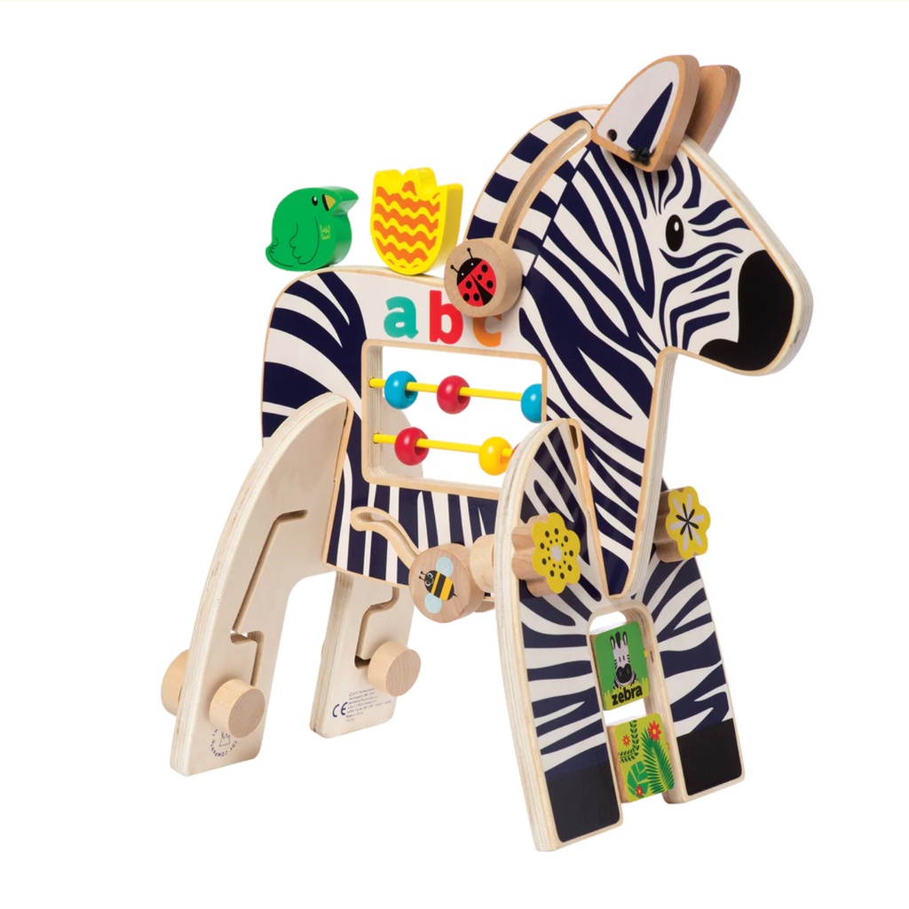 Manhattan Toy - Safari Zebra - Wooden Montessori Toys Kids Baby Anak Bayi Balita Mainan Edukasi Kayu Binatang Zoo