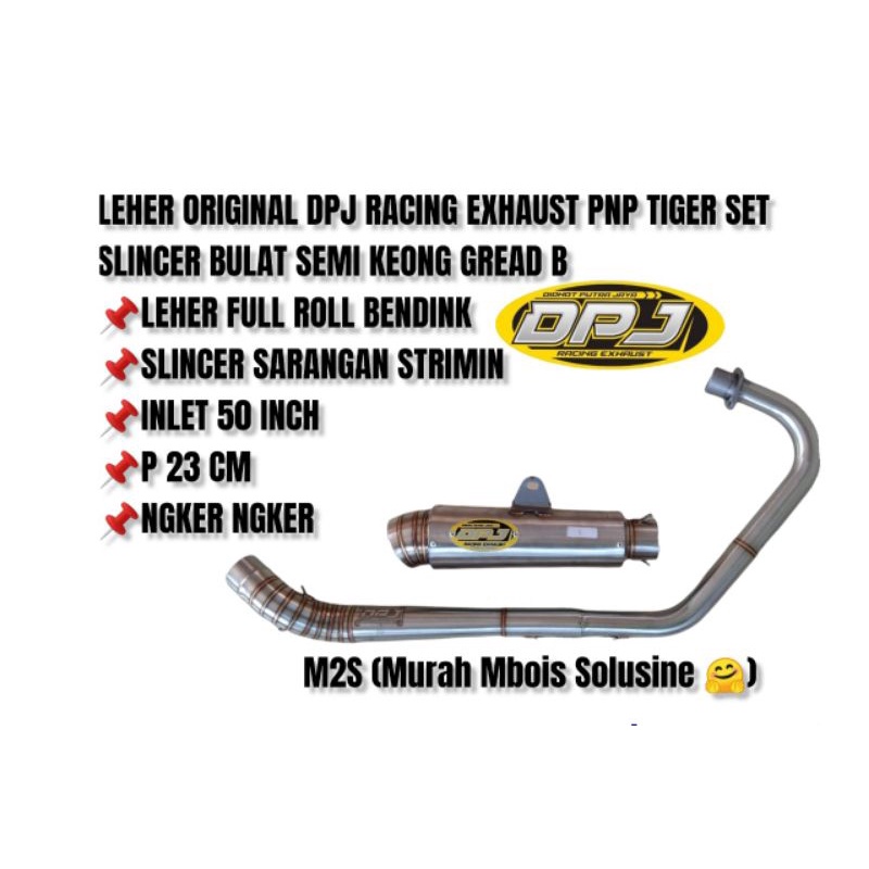knalpot DPJ ORIGINAL set PNP MP CB GL TIGER
