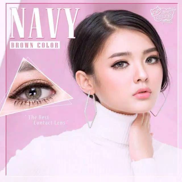 Softlens navy kitty kawai