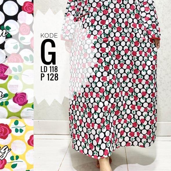 ➺ Longdress Daster Lengan Panjang Katun Jepang Lokal Pretty Girl Busui Bumil ➲