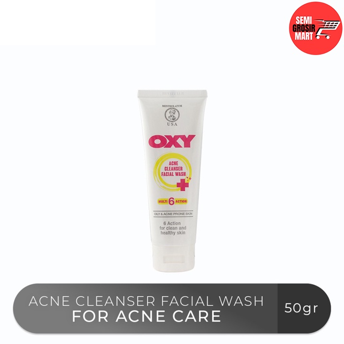 BYE BYE JERAWAT &amp; MINYAK] [ Oxy Acne Cleanser Facial Wash 50GR | Pembersih Wajah Jerawat | Anti Acne | Anti Minyak_Cerianti