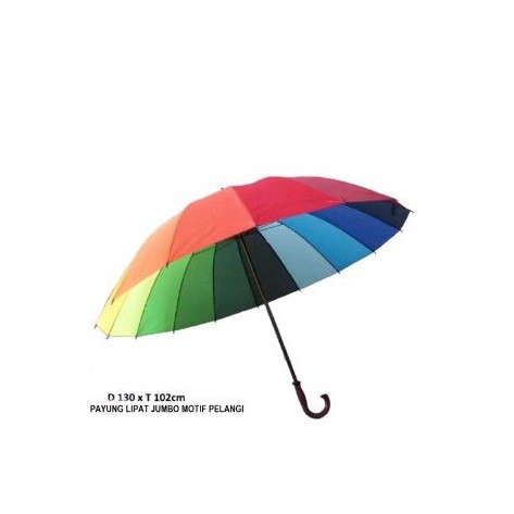 Payung golf pelangi besar warna warni 16 jari rainbow jumbo umbrella /WAJIB BACA DESKRIPSI