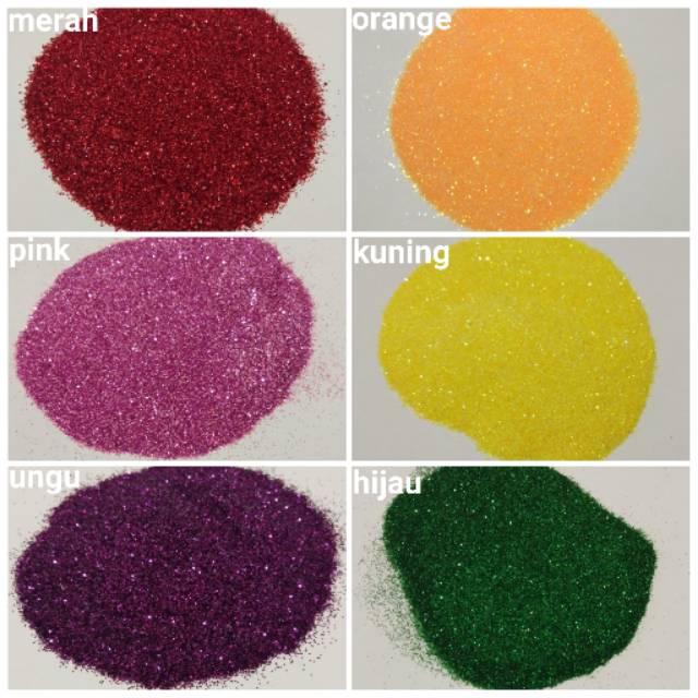 Glitter bubuk (per ons / 100gram)