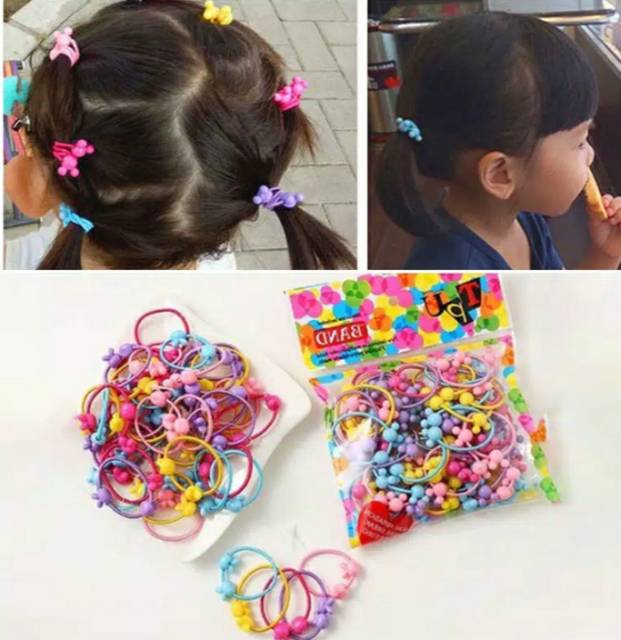 Megasari, ikatan.rambut gelang karet hiasan rambut anak gelang ikatan rambut anak