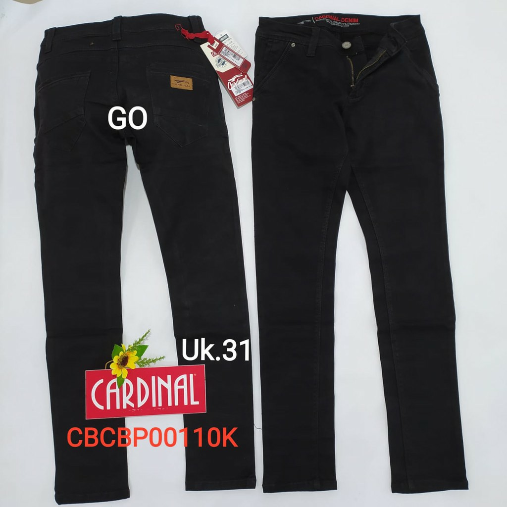 gos 31 CARDINAL CBCBP Celana Panjang Jeans Pria Pencil Stretch Slimfit Super Skinny Sobek Bermuda