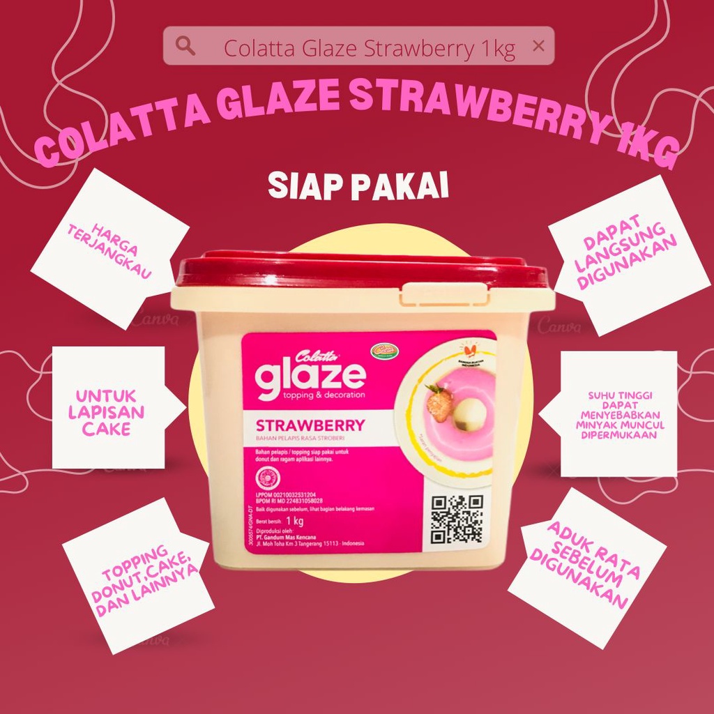 

Colatta Glaze Strawberry 1kg