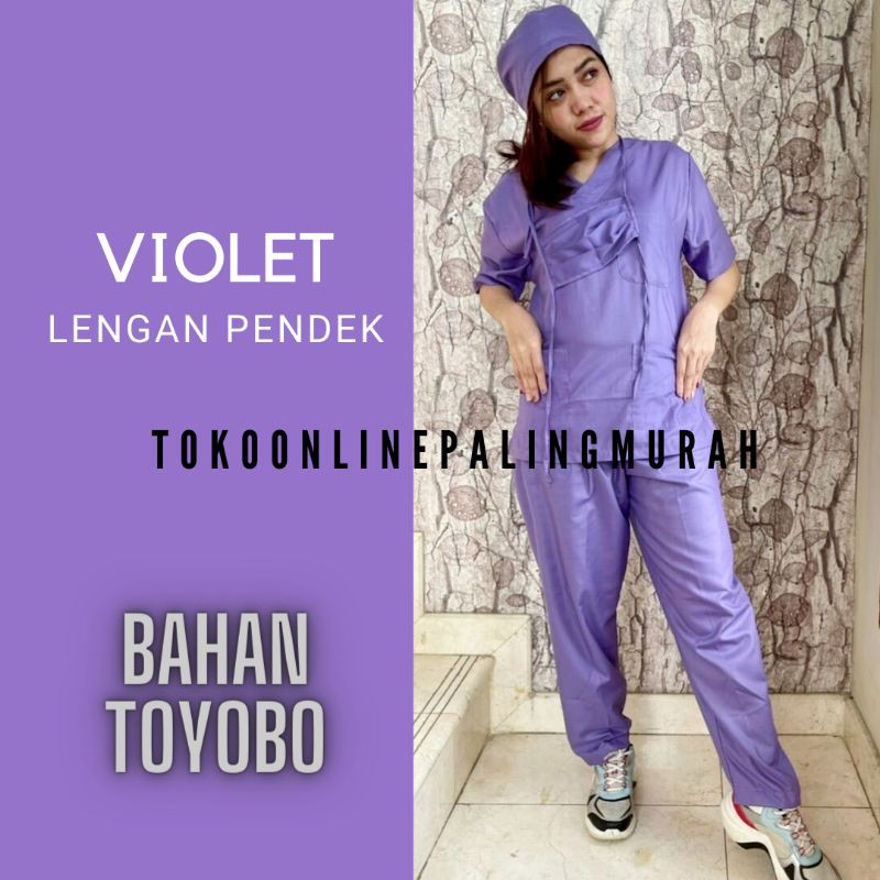 BAJU OKA MURAH BAHAN TOYOBO LENGAN PENDEK / BAJU JAGA BAJU DOKTER / PERAWAT