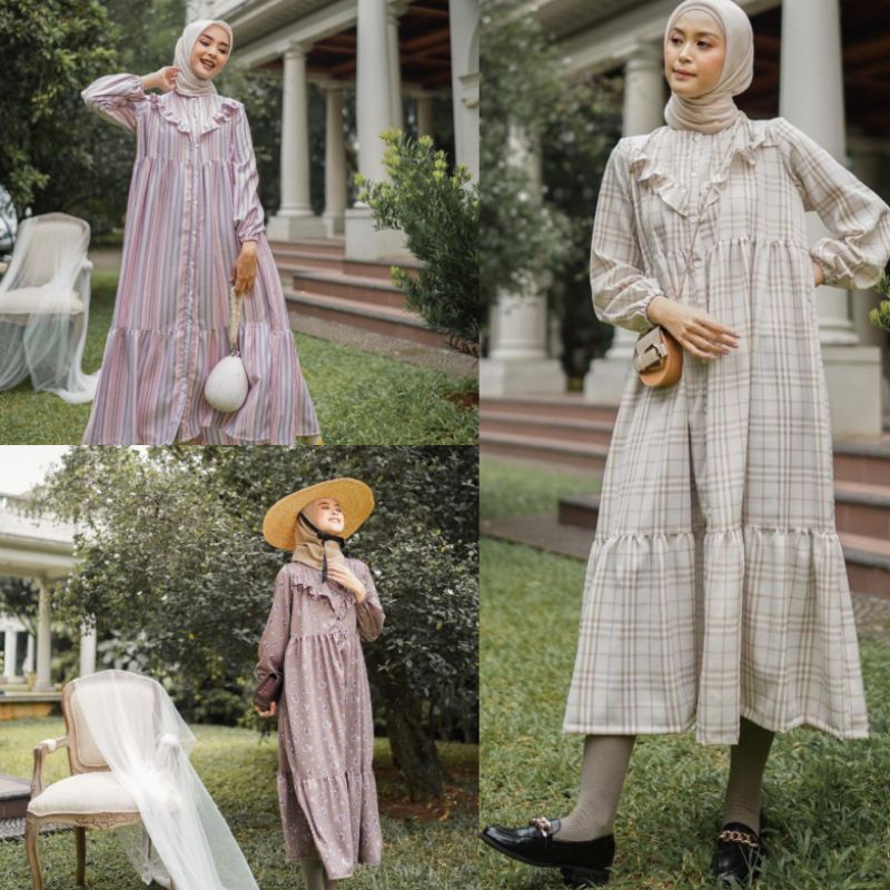 Hayya Berry & Hayya Plaid Mocca by Haideeorlin