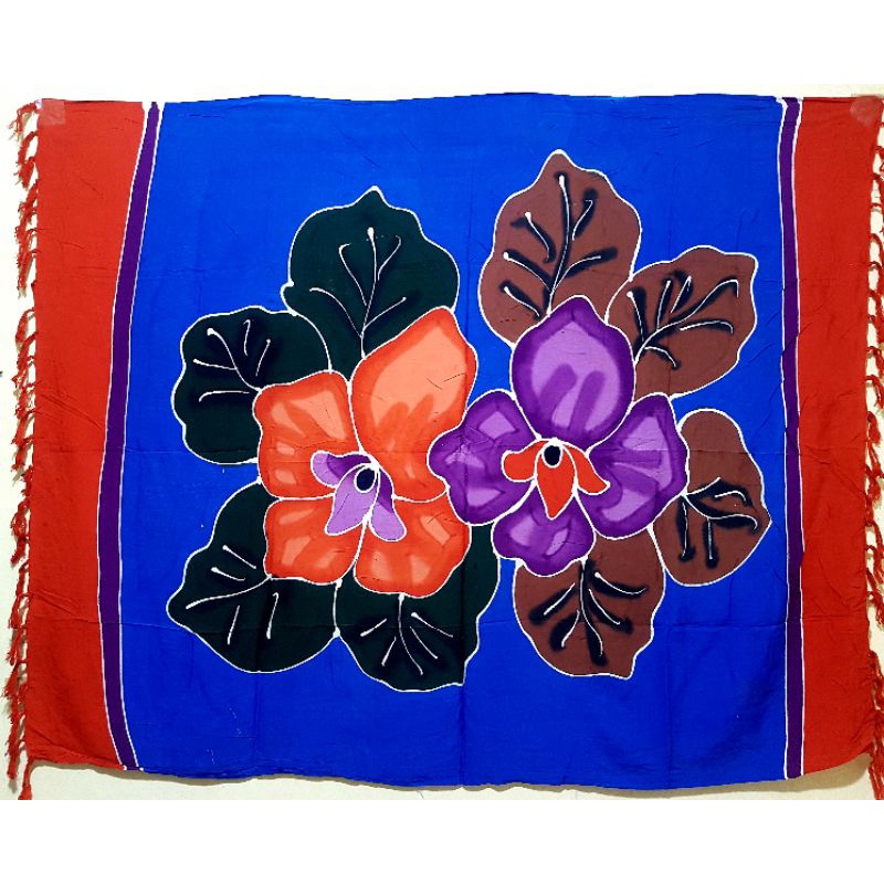 Sarung pantai lukis khas bali | Sarung pantai handmade | Kain pantai lukis | Sarung pantai murah-Blue navy rombe