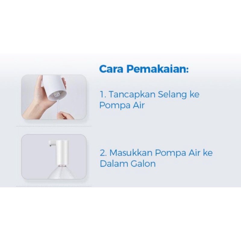 Pompa air galon Welhome Electrik SNI USB Recharge