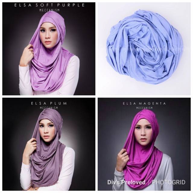 Preloved Hijab Elsa by Meccanism Purple Series