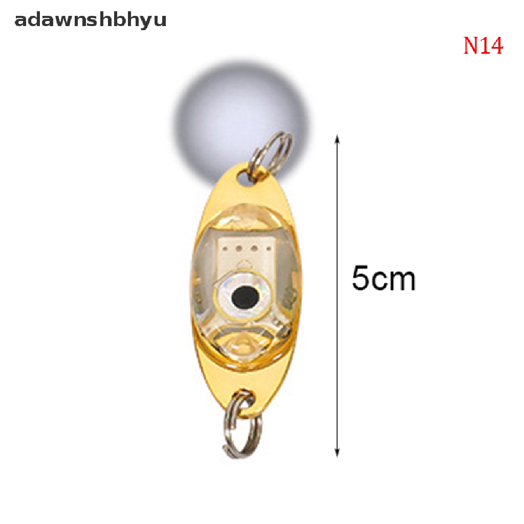 [adawnshbhyu] Lampu Flash Ikan Pemikat Pancing LED Blink Fishing Tackle Metal Spoon Lure Light