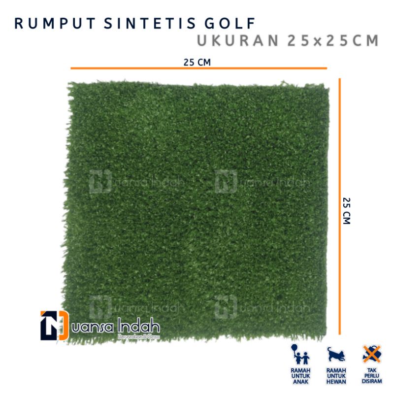 RUMPUT SINTETIS GOLF STANDAR UKURAN 25 CM²