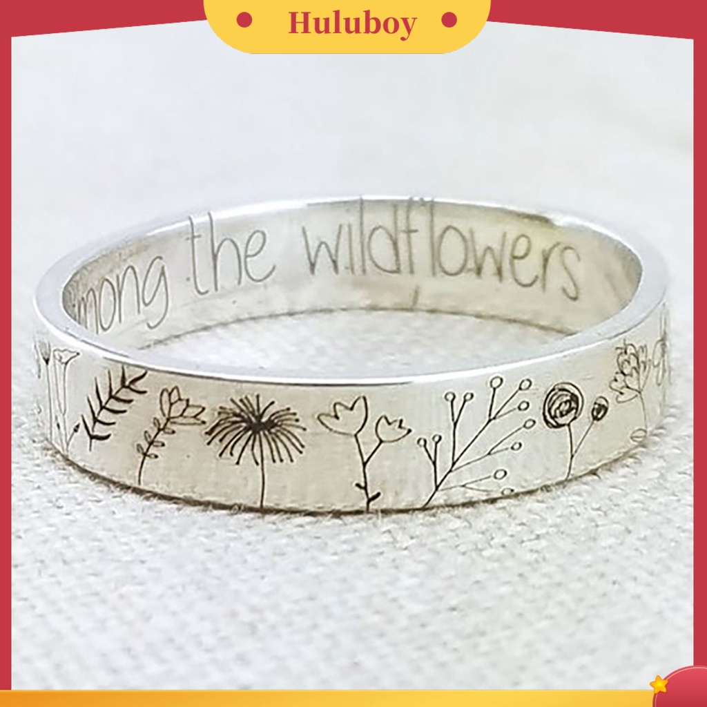 Hu Hu Hu Hu Hu Alat Bantu Pasang Kacamata♡ Cincin Bahan Alloy Motif Bunga Dandelion Untuk Kencan