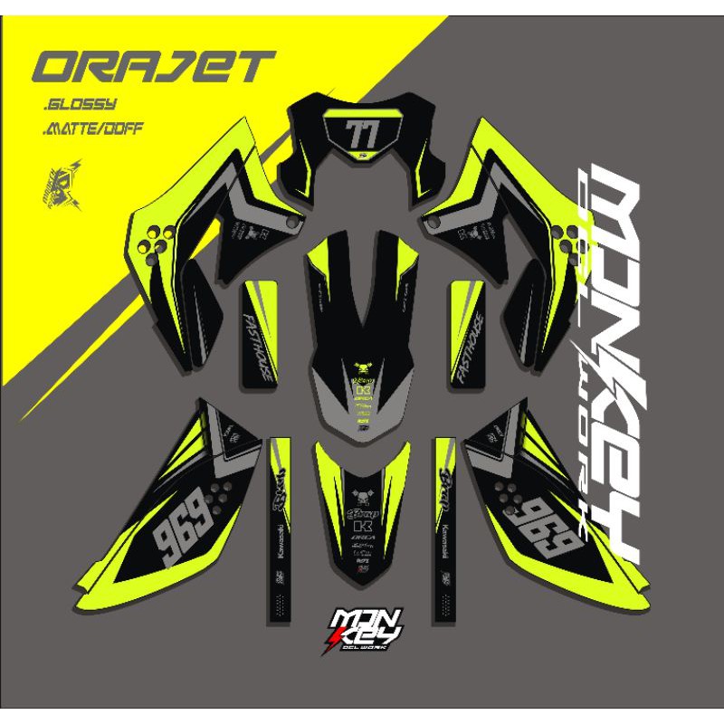 DECAL KLX LAMA DEKAL STICKER CUSTOM SIMPLE