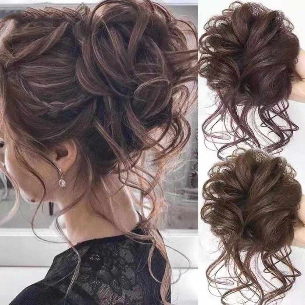 Nickolas1 Wig Hair Clip Convient Fashionable Back Head Black Brown Hair Penebalan Meningkatkan Volume Rambut Styling Rambut