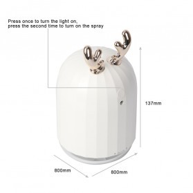 Berlato Humidifier Pelembab Udara Aromatherapy Cute Deer Design 220ml - K-H160 - White