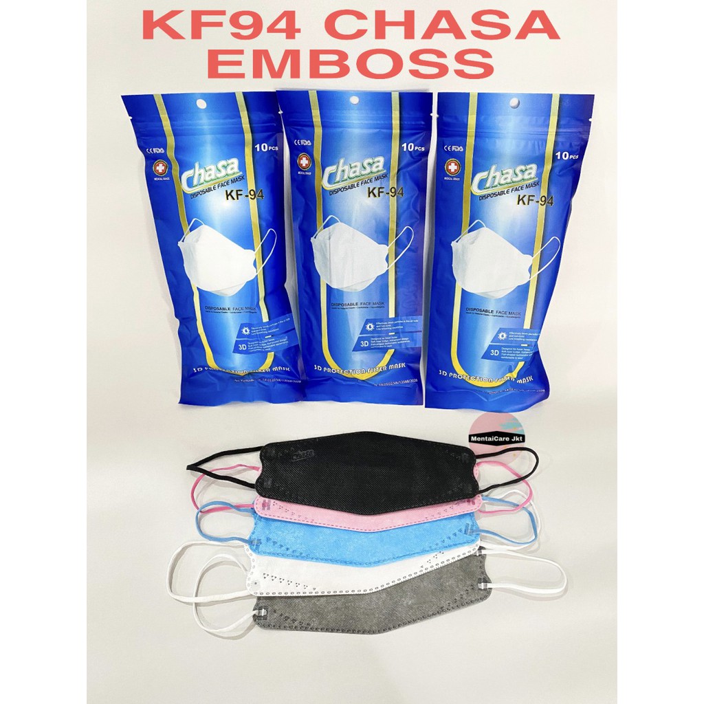 Chasa KF94 POUCH Sachet Ziplock isi 10 Pcs 3D Stereoscopic Fish Masker - Big Plaza