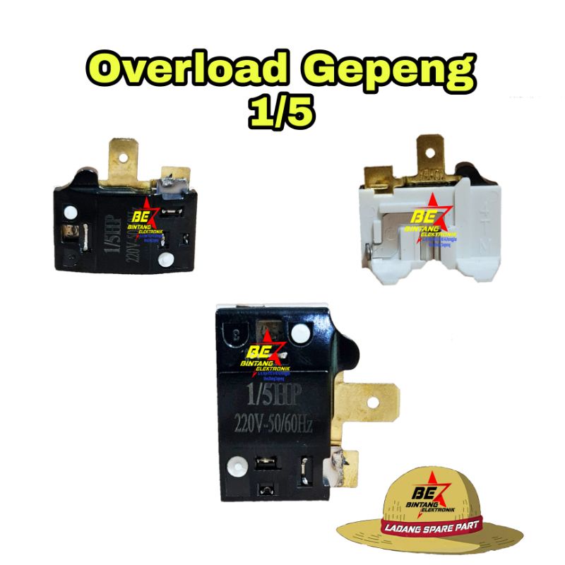 OVERLOAD KULKAS GEPENG KLIXON 1/5 HP