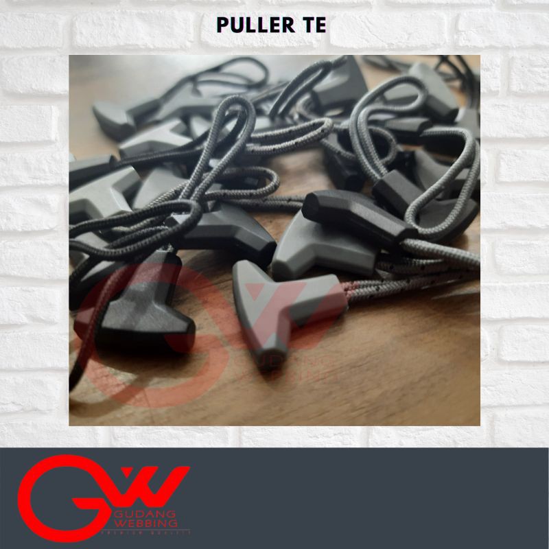 Tarikan Risleting | Puller Zipper | Puller TE Hitam Abu