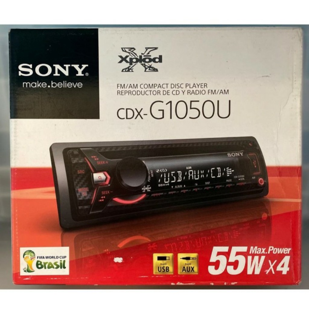 HEAD UNIT SONY SINGLE DIN CDX T1050U