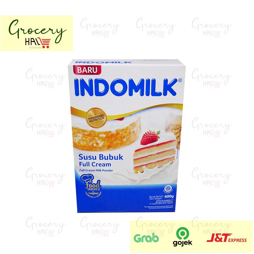 

INDOMILK SUSU BUBUK FULL CREAM ( MILK POWDER ) 400 GRAM