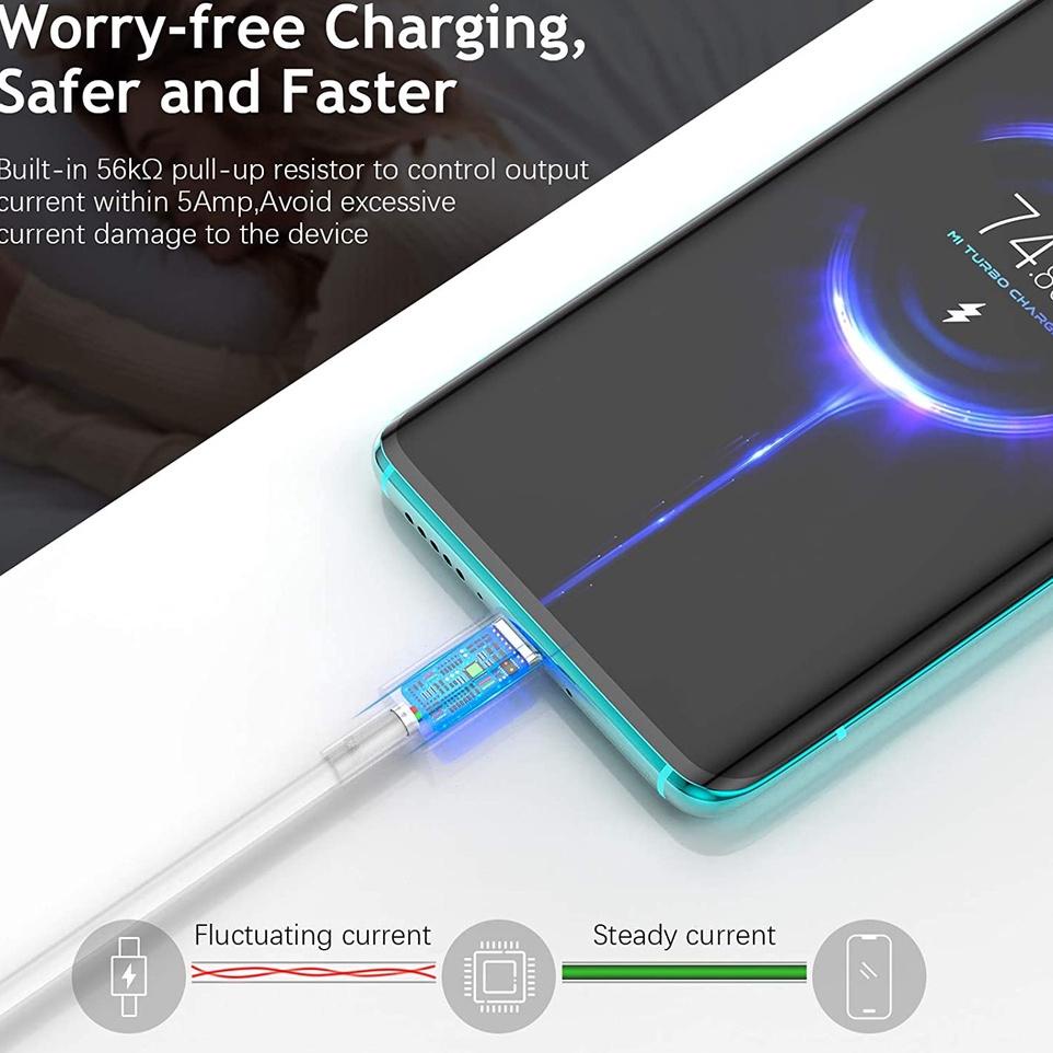 Xiaomi Mi Redmi Poco USB cable/kabel 3A 6A type C Turbo  27, 30, 33, 67, & 120 watt [DDS.26Au22w]