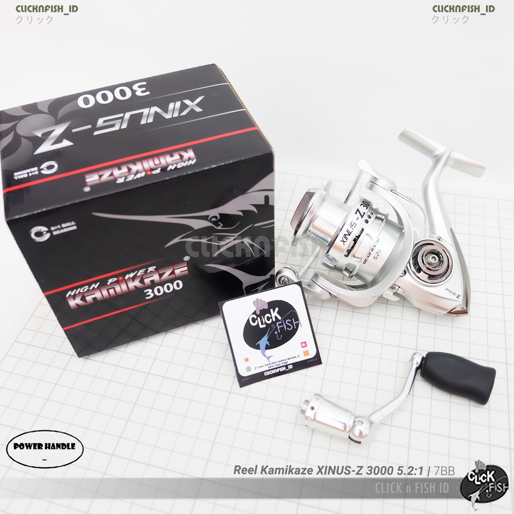KAMIKAZE XINUS-Z 3000 5.2:1 Power Handle | Reel Spinning Xinus Z 7BB PROMO Pancing Hemat Berkualitas
