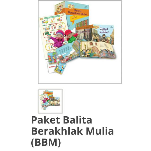 Paket Buku Balita Berakhlak Mulia /BBM