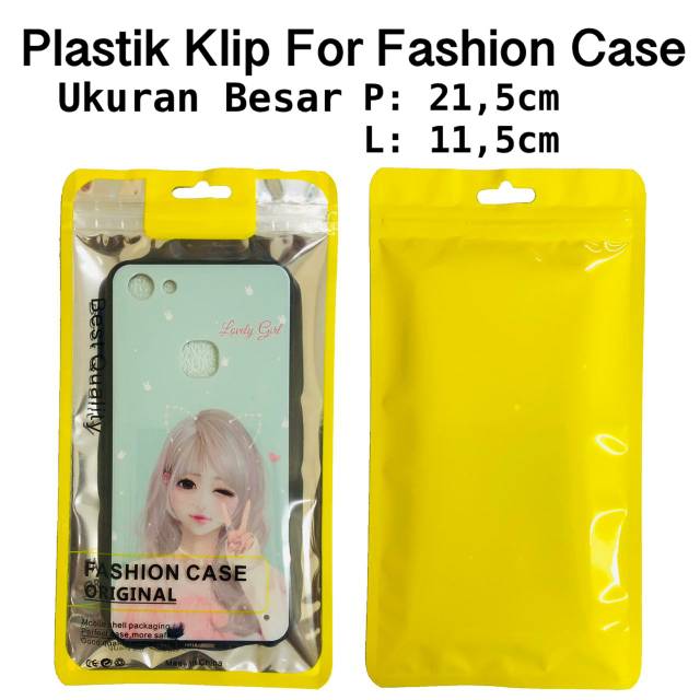 [ 1 PCS ] Ukuran Besar Plastik Packing Case HP Fashion Case Custom Plastik Klip Packing casing Hp