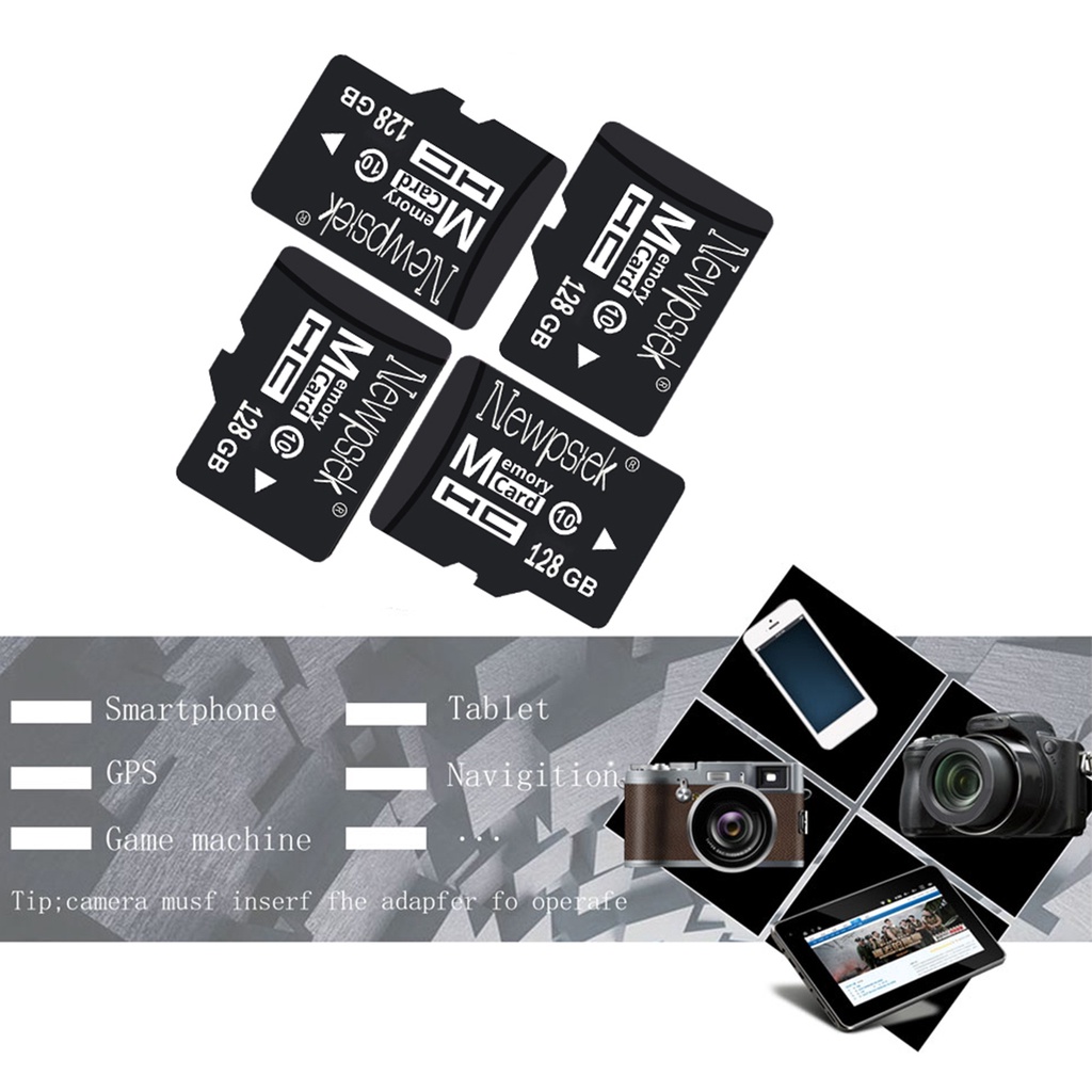 (Huluboy) Kartu Memori TF Flash Card 32 / 64 / 128 / 256 / 512GB / 1TB Portable Warna Hitam Untuk MP3 MP4 / Kamera