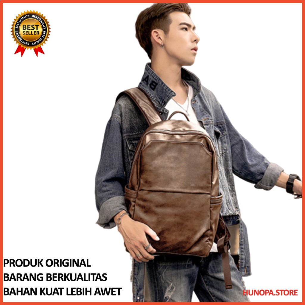 TAS RANSEL PRIA BACKPACK TAS PRIA KULIT BRANDED COWOK ORIGINAL COD TERBARU DISTRO SALE MURAH GENDONG