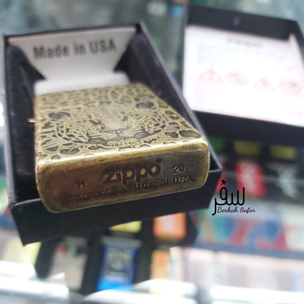 Korek Zippo Gold Tiger Full Grafir High Premium Quality Made In Usa &quot;Limited Edition&quot; - Free Box