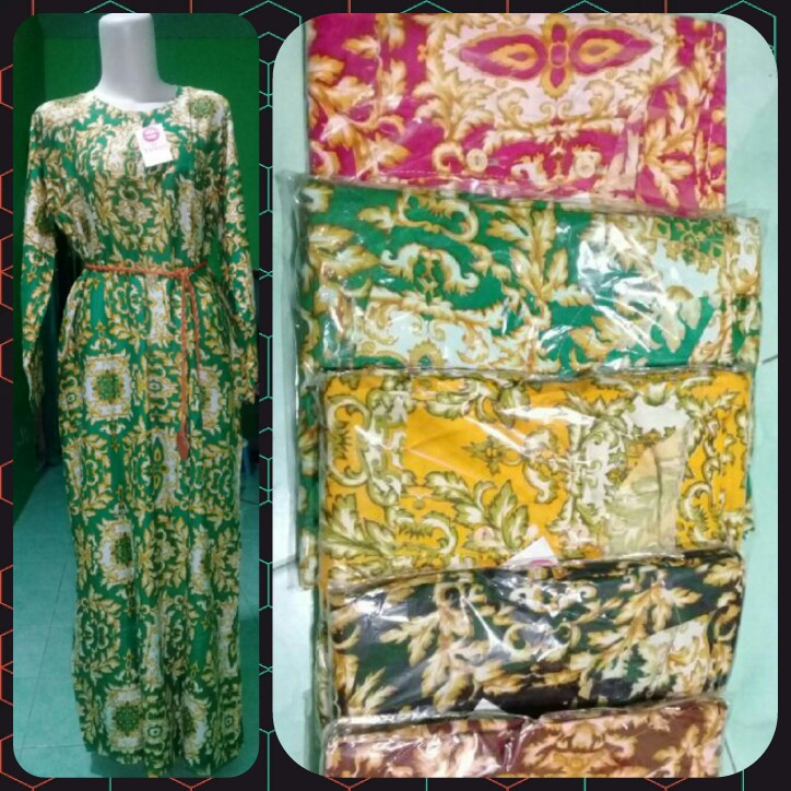 Long Gamis Motif Batik Sogan