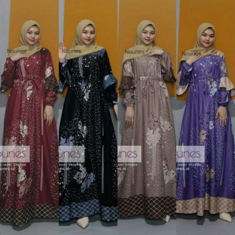 Gamis Maxmara Lux Ruffle//Gamis Rintik Hujan//Gamis Maxmara Viral