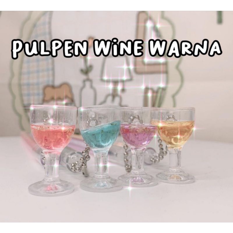 

Pulpen GANTUNGAN WINE Minuman Pena Lucu karakter pen Boba Bubble tea teh