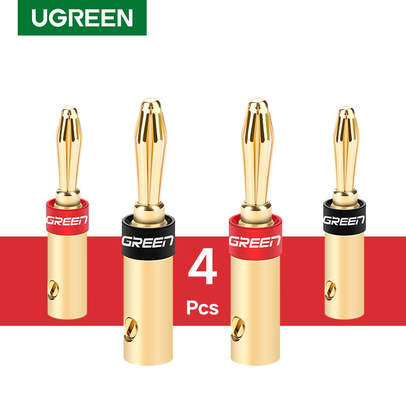 Ugreen 4 Pasang / 2 Pasang Konektor Kabel Audio Video Tahan Korosi