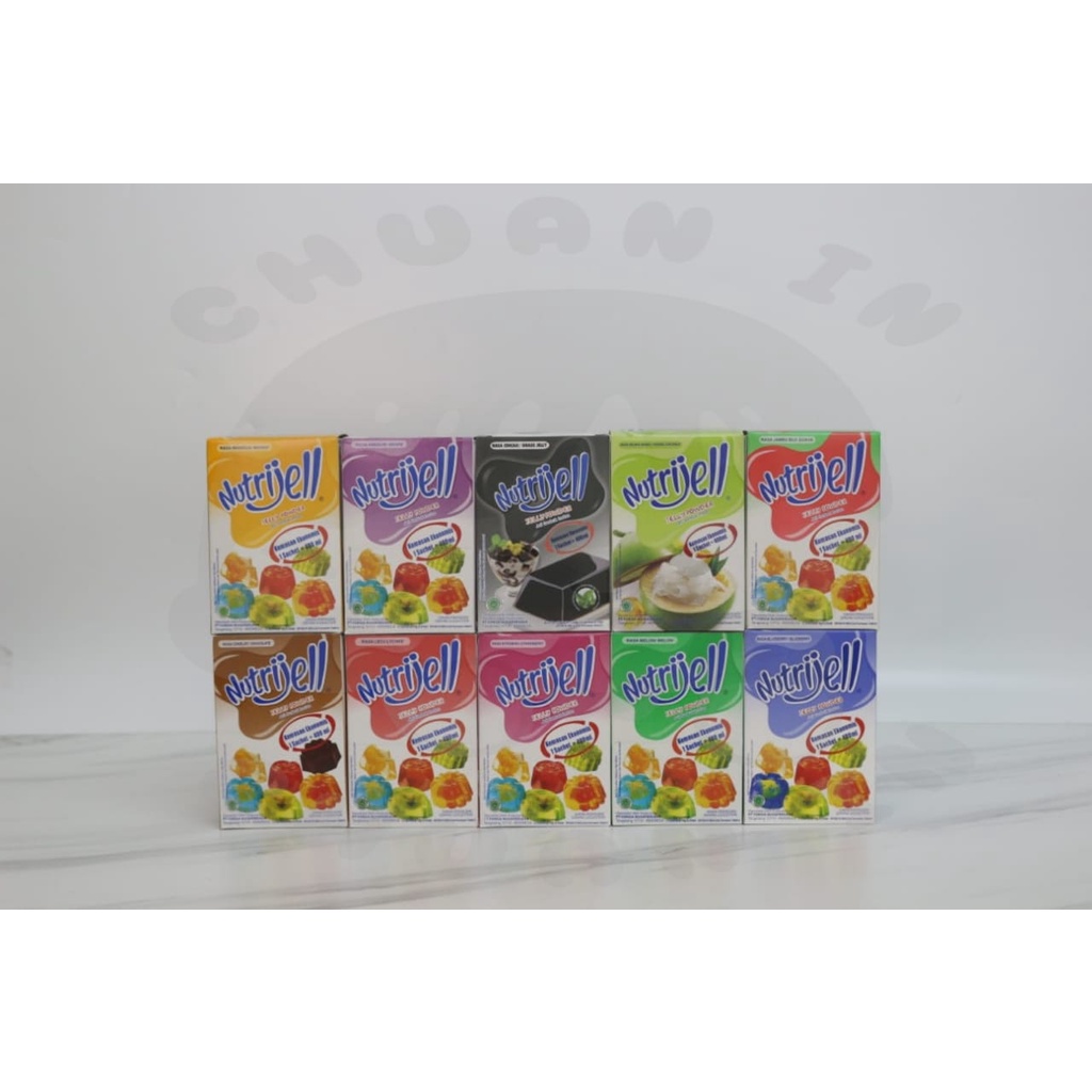 

Nutrijell Nutrijel 10gram / Bubuk agar jelly pudding instan nutrijell